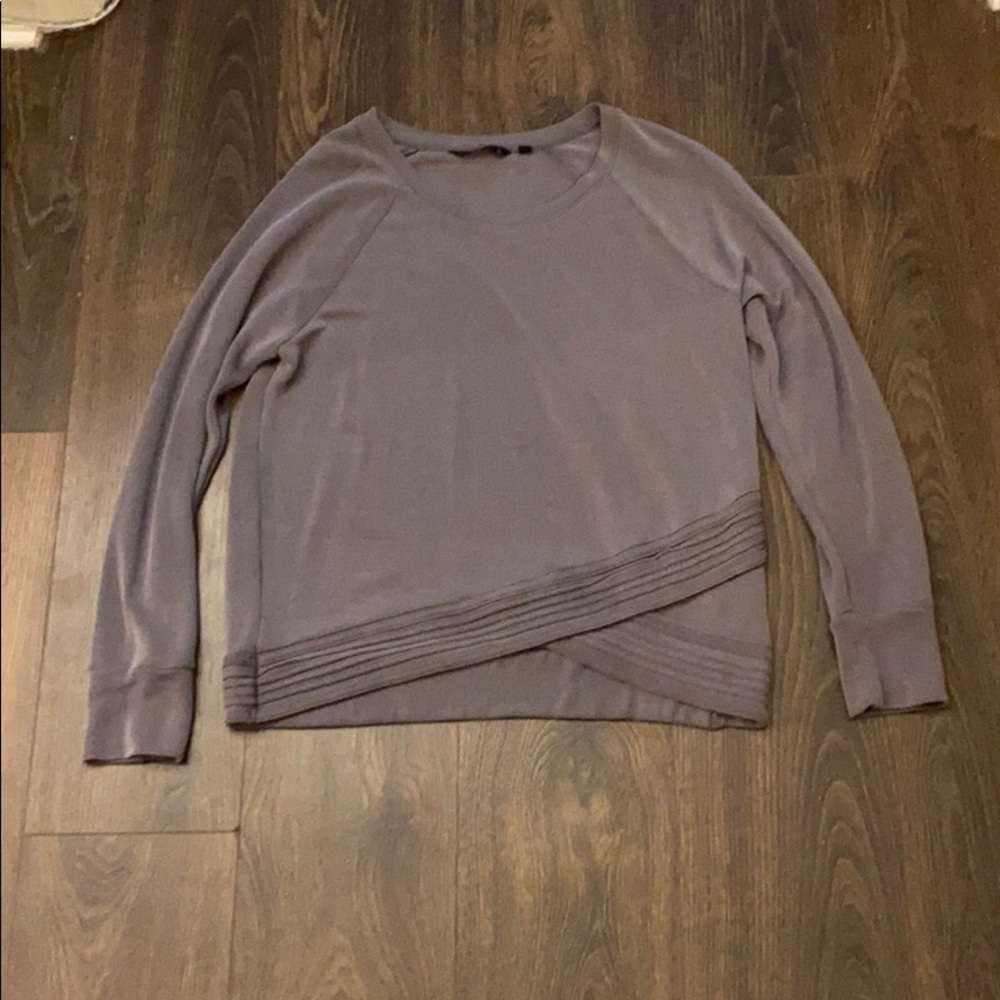 Athleta Grey Serenity Crisscross Sweatshirt